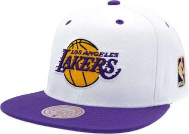 Кепка Mitchell & Ness NBA Lakers Snapback універсального розміру (біло-фіолетова)
