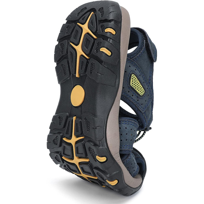 Чоловічі сандалі FLARUT для туризму та відпочинку на природі, шкіряні трекінгові сандалі, сині, 42 EU