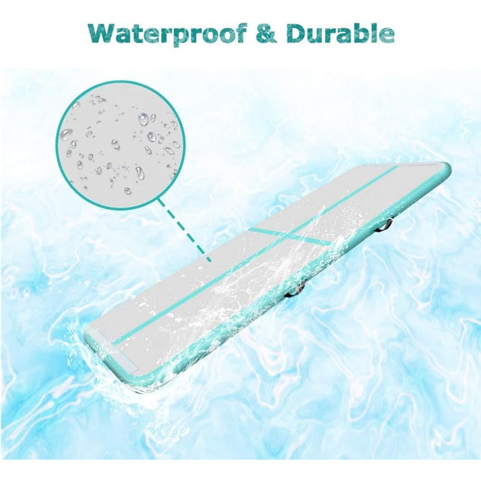 Надувна гімнастична килимок LSLIFE для дому, 5м, з електричним насосом. Підходить для гімнастики, йоги, тренувань дітей. Товщина 10см.