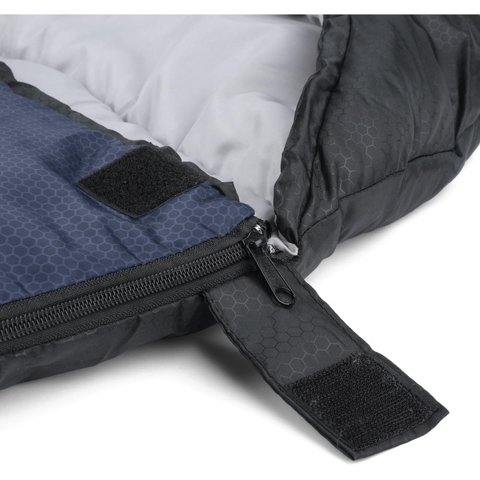 Спальний мішок Outplea для кемпінгу, 3-4 сезони, водонепроникний, 220x80 см, для дорослих та дітей, блакитний