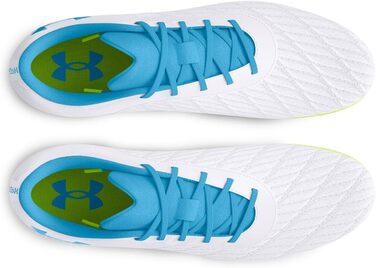 Кросівки футбольні Under Armour Magnetico Select 3.0 FG Unisex, білі, капри-жовтий, 42.5 EU