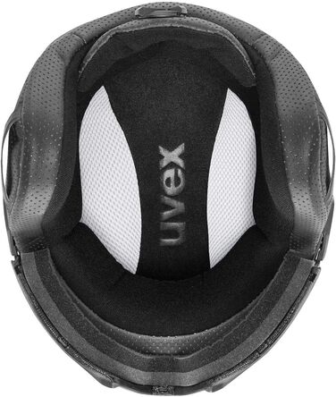 Гірськолижний шолом uvex instinct visor з візором, біло-чорний матовий, розмір 53-56 см, для чоловіків і жінок, категорія фільтра 2, з оптимальною вентиляцією