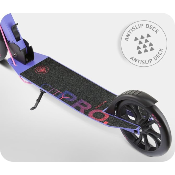 Самокат Movino Roller City Pro для дорослих і підлітків, складаний, до 100 кг, регульована висота, міцна конструкція, підшипники ABEC7