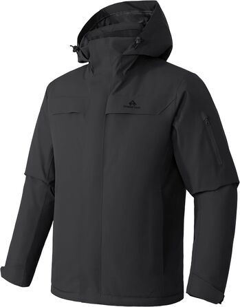 Чоловіча водонепроникна тепла дихаюча куртка для сноуборду та гірськолижного спорту, зимова куртка з капюшоном, Outdoor, сіра, розмір L