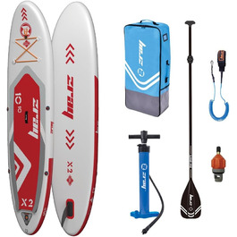 Надувна SUP-дошка Zray X2 330x81x15 см з веслом, насосом і сумкою, червона, Dropstitch