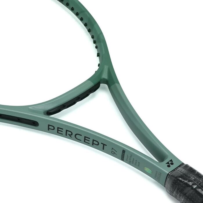 Тенісна ракетка Yonex Percept 97 310 г для змагань, неструнована, світло-зелена/темно-зелена