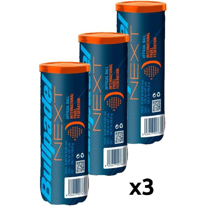 ZRZ Fip Next Padel Ball: Професійні м'ячі для падел-тенісу (3 банки по 3 м'ячі)