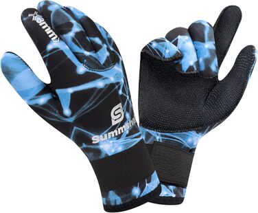 Рукавички для дайвінгу Sushall з неопрену, 3 шт. для чоловіків, тепла та антиковзаюча поверхня, еластичне зап'ястя для дайвінгу, серфінгу, снорклінгу (S, блакитний)