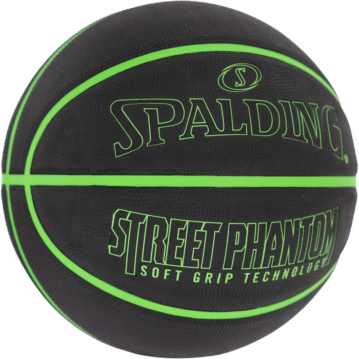 Баскетбольний м'яч Spalding для вулиці, гумовий, стійкий до асфальту та бетону, розміри 74,9 см, 72,4 см, 69,8 см, чорний