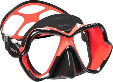 Дайвінгова маска Mares X-Vision Ultra Liquidskin, універсальний розмір, червоно-чорна