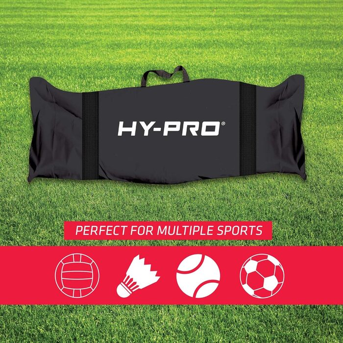 Регульована сітка Hy-Pro для бадмінтону, тенісу, піклболу та волейболу – 1,9 м висота, 3/4 м ширина, легка, з сумкою, для дітей та дорослих