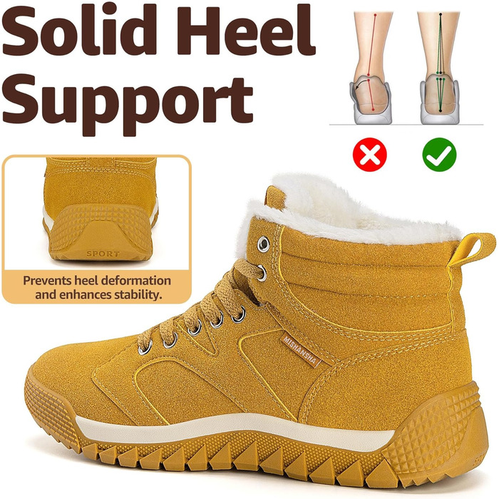 Черевики зимові жіночі Mishansha Herren, утеплені, снігоступи, зимові черевики, розмір 36-48 EU (40 EU, теплий жовтий)
