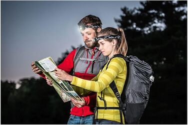 Налобний ліхтар SIGMA Headled II з 4 режимами освітлення, акумуляторний та на батарейках, модель Single