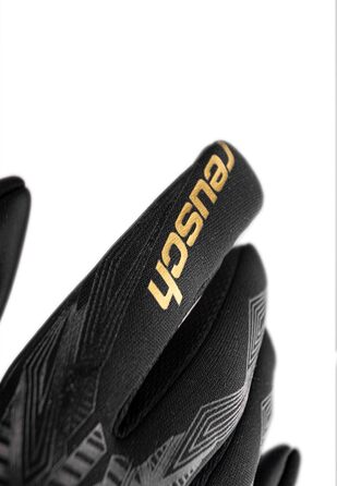 Воротарські рукавички Reusch Pure Contact Infinity TW Night Spark 2024 чорно-золоті (Unisex)