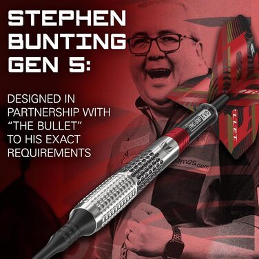 Дартс Target Stephen Bunting G5 18г, 95% вольфрам, електронний професійний набір з Pixel-наконечниками, софт-тіп