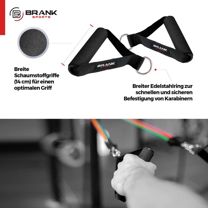 BRANK SPORTS Силові фітнес-резинки для тренувань, еспандери з високоякісної гуми для кросфіту, фітнесу, силових вправ, з безкоштовним тренувальним гідом