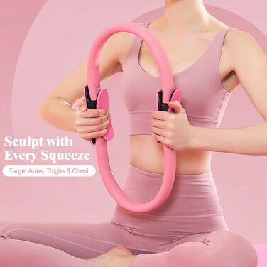 Комплект для пілатесу для жінок Home Pilates Essentials Kit 13-в-1: кільце, м'яч, 5 гумок опору TPE, утяжелители для щиколоток, еспандер-вісімка, стрічка для розтяжки та водонепроникна сумка (13 предметів)