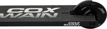 Трюковий самокат COX SWAIN The 88, широка дека, 110 мм ролики, підшипники ABEC9, алюмінієва основа, чорний/золотий, преміум-якість