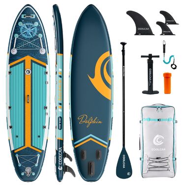 SUP дошка COOLCAA Trail Blazer-1 надувна, 355 см, ширина 86 см, вантажопідйомність 222 кг, з аксесуарами та сумкою для перенесення, для дорослих