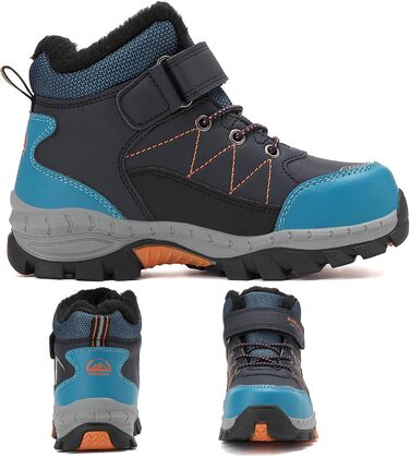 Зимові черевики для дітей TARELO - непромокаючі зимові черевики Mid, черевики для снігу, для хлопчиків/дівчаток, утеплені туристичні черевики, 32-39 (Сапфіровий, 36 EU)