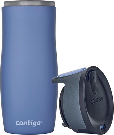 Термокружка Contigo West Loop Autoseal 470 мл, нержавіюча сталь, для кави та чаю, з кришкою від протікання, колір Earl Grey