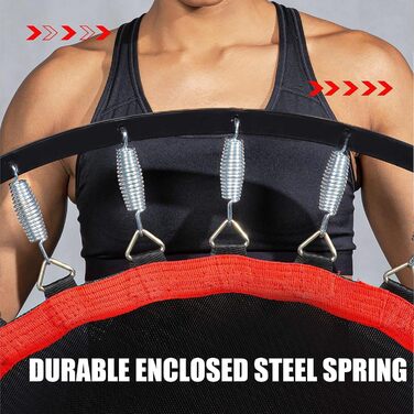 Міні-батут для фітнесу Kanchimi з ручкою, 122 см, чорний