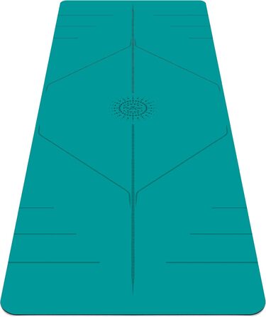 Йога-мат Plyopic Ultra-Grip Pro+ з розміткою, антиковзкий, комфортний, стійкий до поту, для йоги, пілатесу, бікрам та хот-йоги