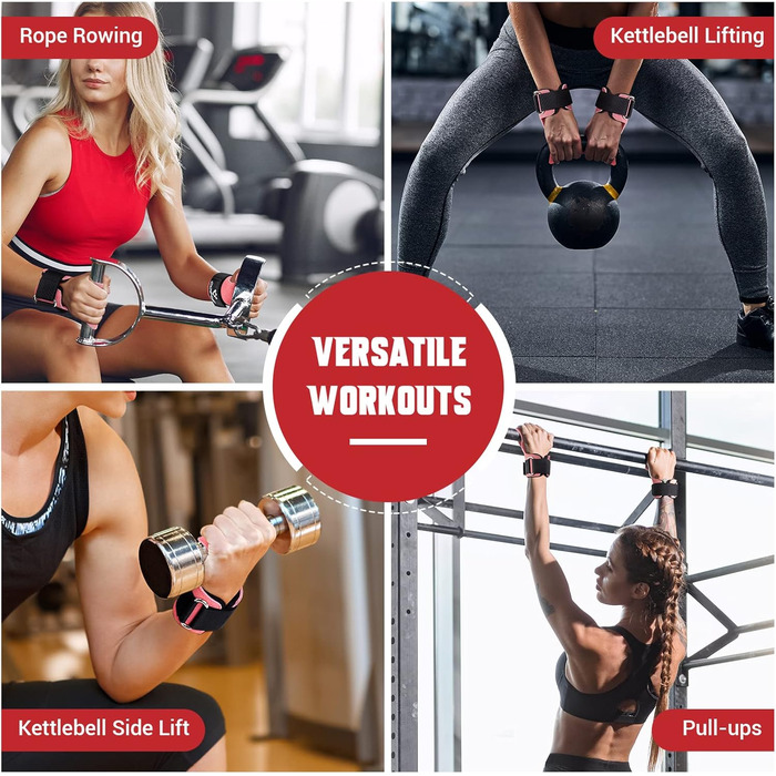 Підтримуючі ремені COFOF для важкої атлетики, бодібілдингу та силових тренувань, для жінок та чоловіків (рожевий)