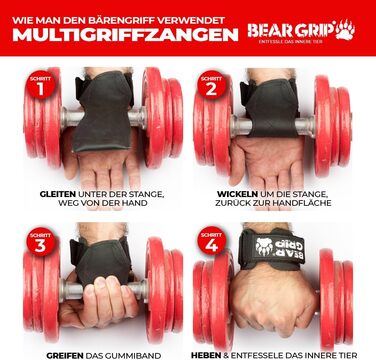 Ремінь/гачок BEAR GRIP Multi-Grip: міцні гірники, вантажні ремені та рукавички для важкої атлетики