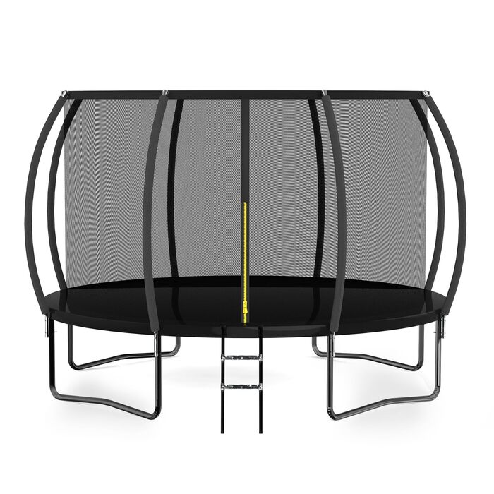 Батут Nattork Outdoor Ø244/370/427 см з сертифікатом GS, сіткою та сходами. Міцний садовий трамплін для дітей та дорослих, до 150 кг