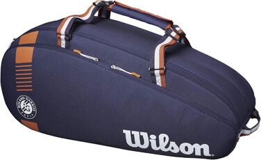 Сумка для тенісу Wilson Roland Garros Team 6 Navy/Clay - оригінальна, для 6 ракеток