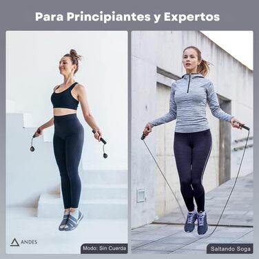 Скакалка Andes Crossfit з регульованою довжиною, лічильником, антисліпким ручками, для боксу, кросфіту, фітнесу, сталеві підшипники, подарункова сумка