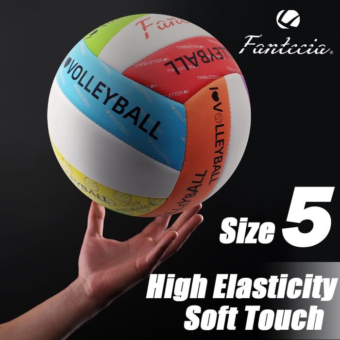 Волейбольний м'яч Fantecia, розмір 5, з насосом. Водонепроникний м'яч для пляжного волейболу, для гри в приміщенні та на вулиці, багато кольорів
