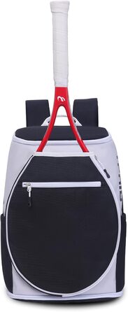 Рюкзак для тенісу Team Tennis Racket Bag: спортивний рюкзак для ракет, взуття та аксесуарів для тенісу, бадмінтону та піклболу (Weiss/Opulenter Garten)