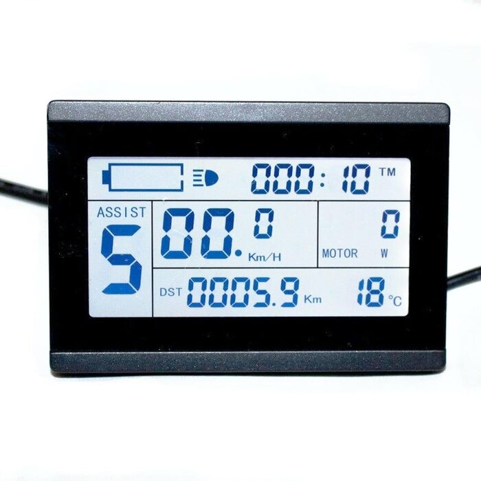 Дисплей Windmeile KT-LCD3 для електровелосипеда, підсвічування, водонепроникний, 24V/36V/48V, 5-контактний роз'єм Julet, бортовий комп'ютер, спідометр, LCD-екран для E-Bike і Pedelec