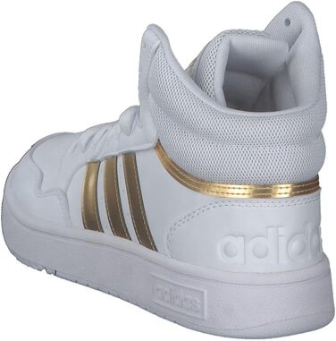 Кросівки Adidas Hoops 3.0 Mid Lifestyle - жіночі, класичні, білі, сірі, розмір 36 2/3 EU
