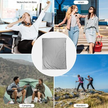 Спальний мішок Naturehike Deckenschlafsack - для туризму та кемпінгу, 7°C, легкий, підлітковий та дорослий (LW180-Braun)