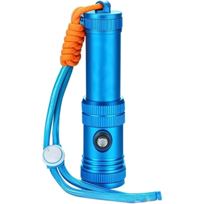 Водонепроникний ліхтар WindFire для дайвінгу та снорклінгу – перезаряджуваний підводний ліхтар з 4 режимами освітлення, для дайвінгу, дослідження печер (блакитний)