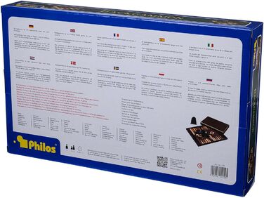 Настільна гра Backgammon Philos 1159 Anafi велика дерев'яна