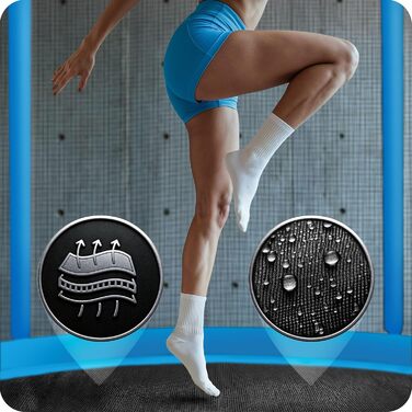 Батут Neo-Sport Outdoor для дітей з сіткою та сходами, 252 см