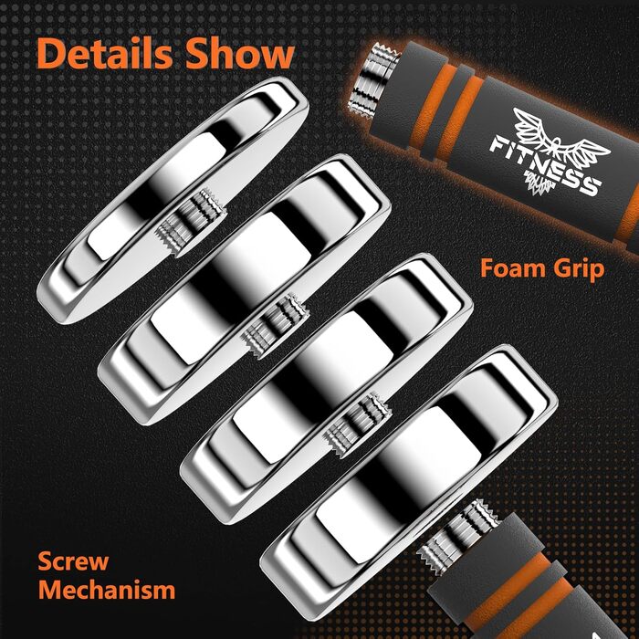 Регульовані гантелі Dskeuzeew: набір сталевих гантелей 5/7.5/10 кг з пінопластовими ручками для дому