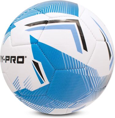 Футбольний м'яч Hy-Pro №5 синій (Chevron Blue) з покриттям PVC для тренувань та ігор за будь-якої погоди