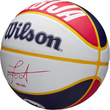 Баскетбольний м’яч Wilson №7, синьо-жовтий, універсальний