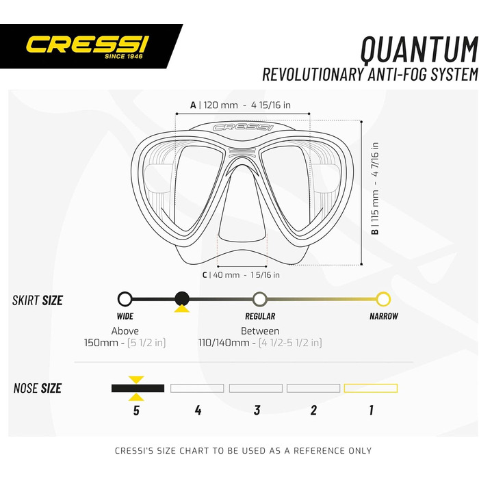 Набір для снорклінгу Cressi Quantum + Itaca Ultra Dry, універсальний, для дорослих