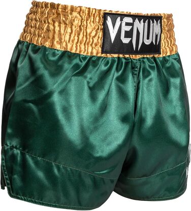 Бойкерські шорти для тайського боксу Venum Classic Muay Thai (Зелений/Золотий/Білий), розмір L Slim
