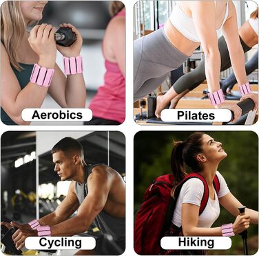 Набір вантажів для зап'ястя та рук Zorplex 2 шт. (по 0.45 кг) – для фітнесу, йоги, пілатесу, танців, кардіо та аеробіки