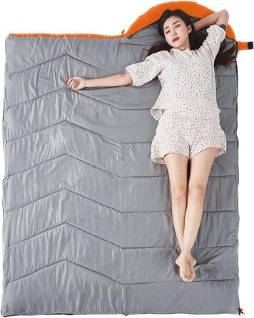 Спальний мішок 4 сезони для дорослих та дітей, теплий, легкий, водонепроникний, для кемпінгу, походу, відпочинку на природі, з компресійним мішком