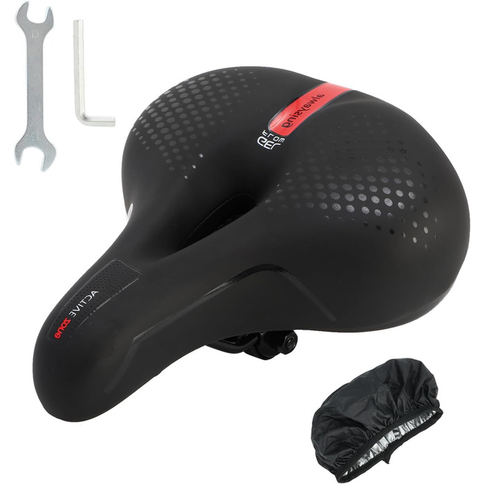 Комфортне велосипедне сідло BWBIKE з широким сидінням, амортизуючою піною Memory Foam та водонепроникним шкіряним покриттям (Рожевий)