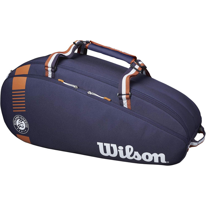 Сумка для тенісу Wilson Roland Garros Team 6 Navy/Clay - оригінальна, для 6 ракеток