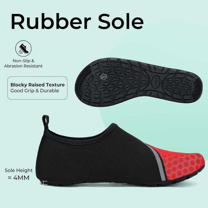 Чоловічі/Жіночі аквашузи Sagaro: Неопренові шльопанці для плавання та відпочинку на пляжі, швидко сохнуть, розмір 37-47